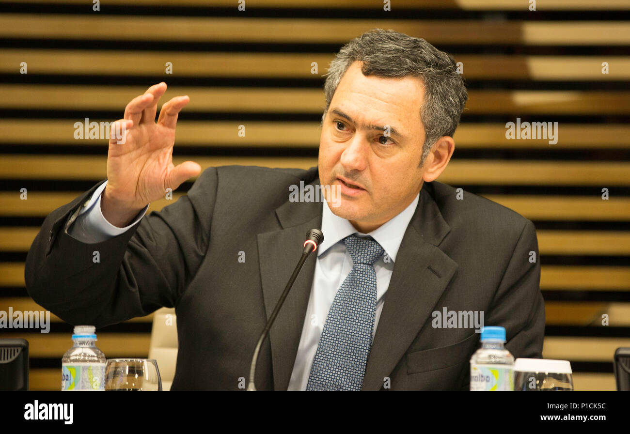 SÃO PAULO, SP - 11.06.2018: MINISTRO GUARDIA FALA EM SÃO PAULO - On Monday afternoon, Finance Minister Eduardo Guardia attended a meeting with the president-in-office of CIESP and FIESP José Ricardo Roriz Coelho at the entity&#39;s headquarters in São Paulo. (Photo: Bruno Rocha/Fotoarena) Stock Photo