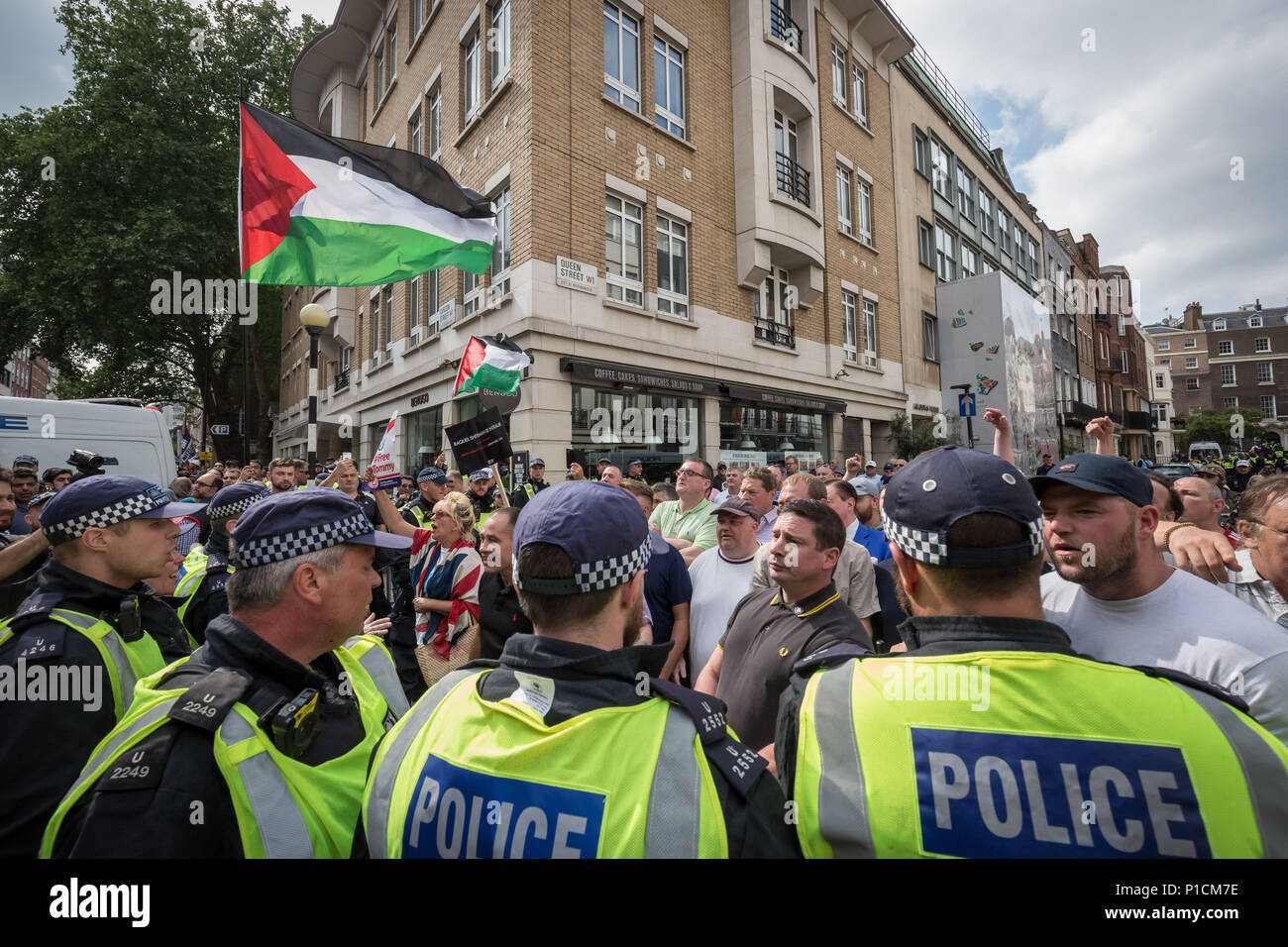 London, UK. 10th June, 2018. Pro-Palestinian Al Quds Day march through central London organised by the Islamic Human Rights Commission. An international event which began in Iran 1979. Credit: Guy Corbishley/Alamy Live News Stock Photo
