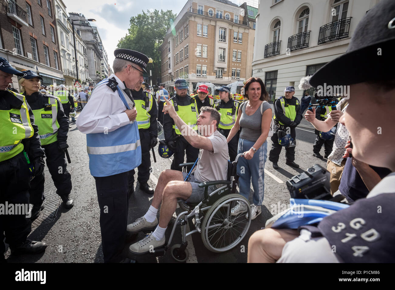 London, UK. 10th June, 2018. Pro-Palestinian Al Quds Day march through central London organised by the Islamic Human Rights Commission. An international event which began in Iran 1979. Credit: Guy Corbishley/Alamy Live News Stock Photo