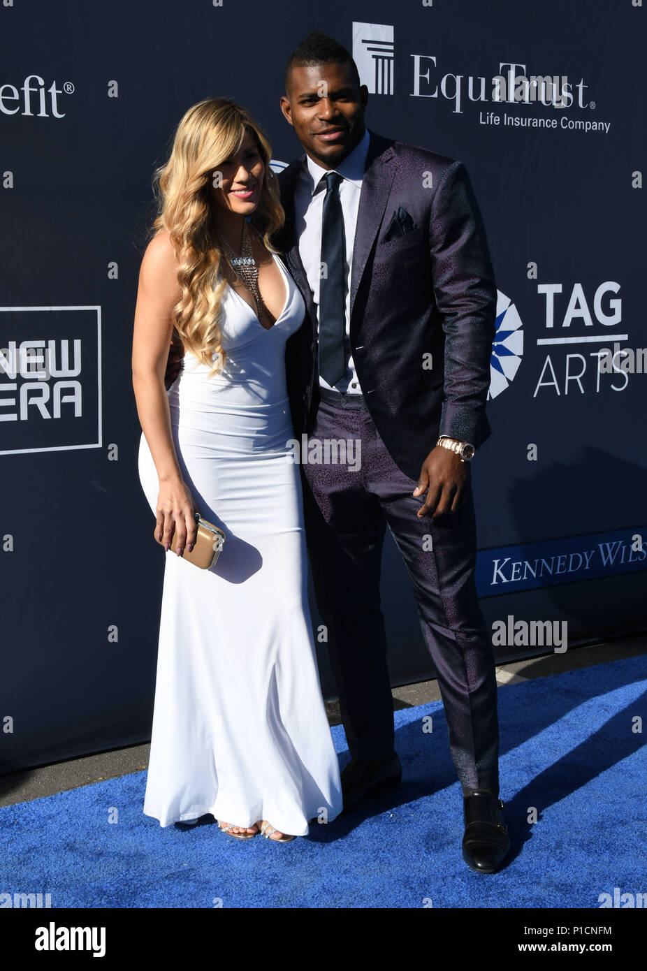 6th Annual PingPong4Purpose Featuring: Yasiel Puig, Andrea De La Torre  Where: Los Angeles, California, United States When: 23 Aug 2018 Credit:  FayesVision/WENN.com Stock Photo - Alamy