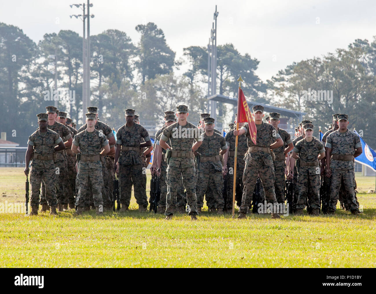 Parade Rest Example Marines assigned to Headquarters and Support Company, 1st Battalion ...