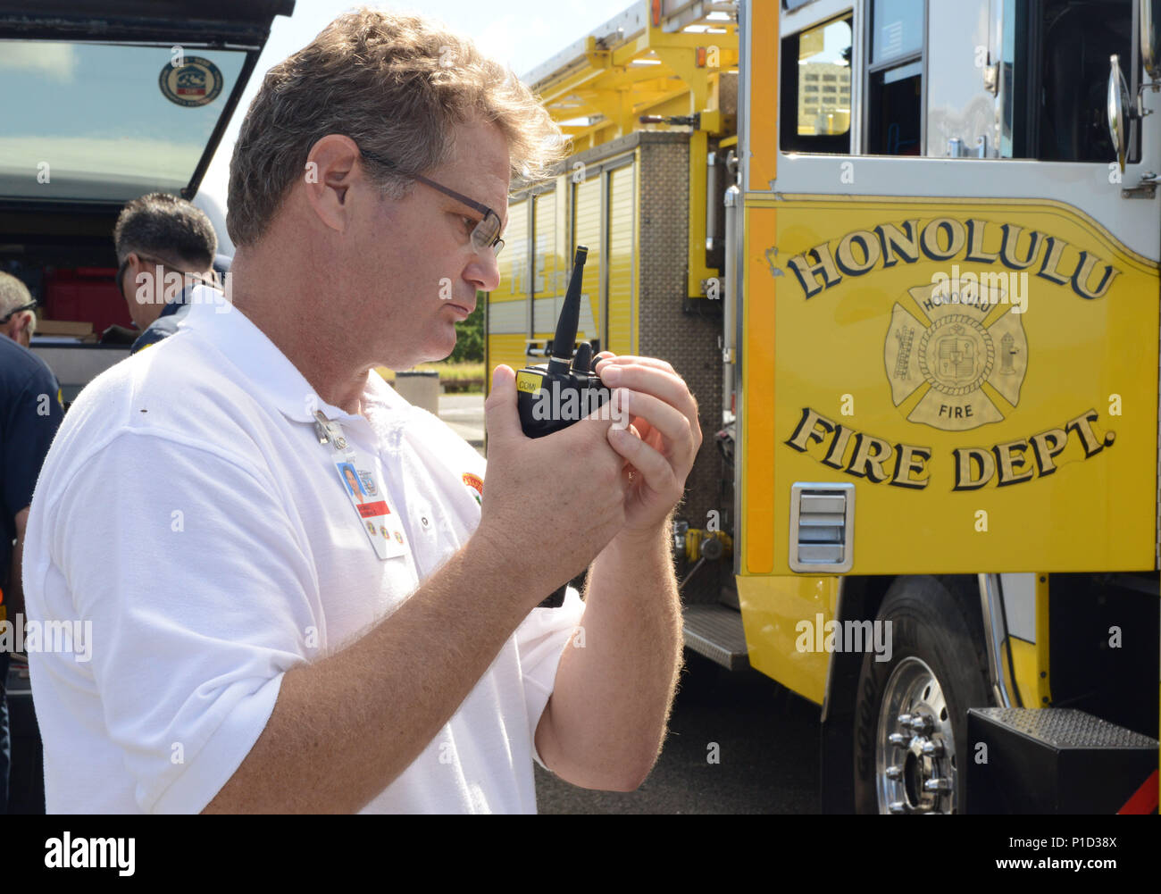 Norman Skorge A Member Of Ocean Safety And Lifeguard Services Listens