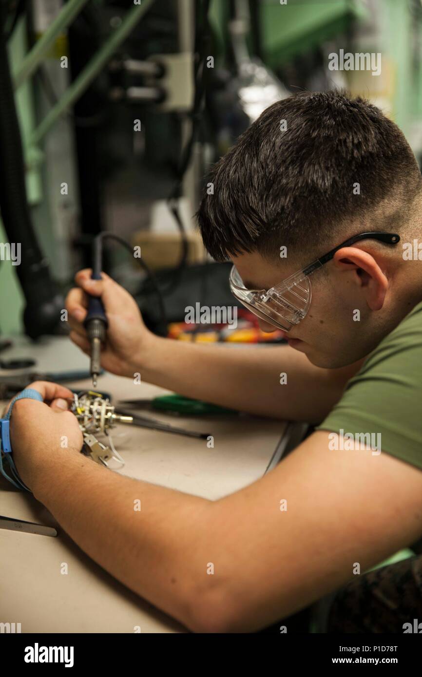 U.S. Marine Corps Lance Cpl. Mario Nino, an aviation electronic micro