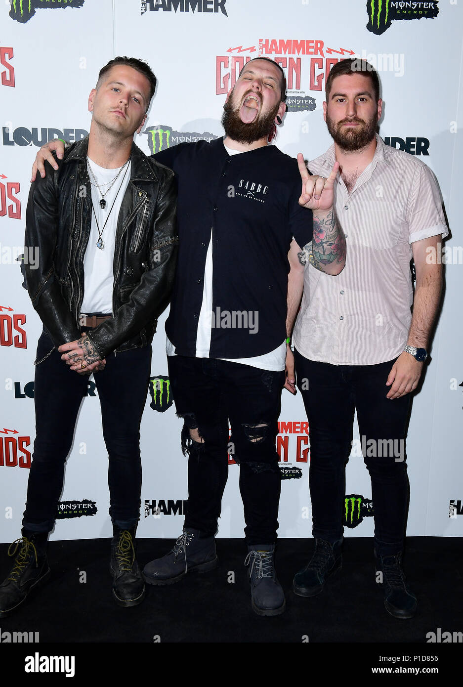 Bury Tomorrow attending the Metal Hammer Golden Gods Awards 2018 held ...