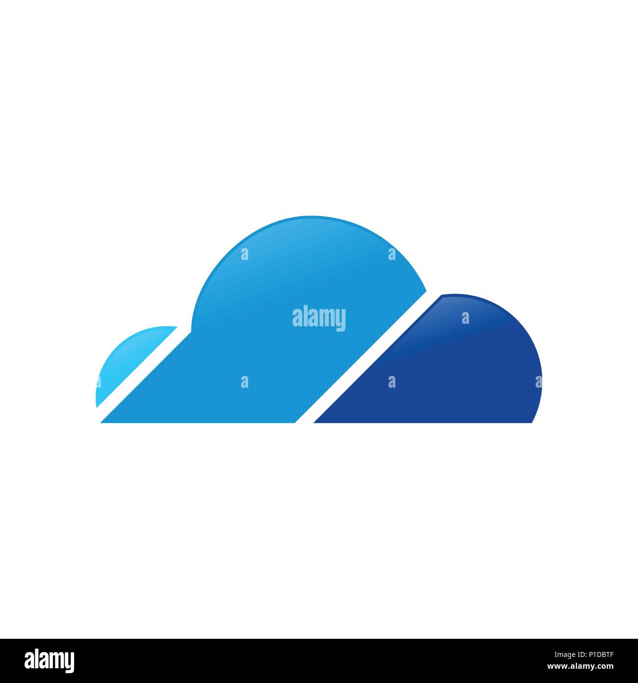 Digital Cloud Platform Vector Symbol Graphic Logo Design Stock Vector
