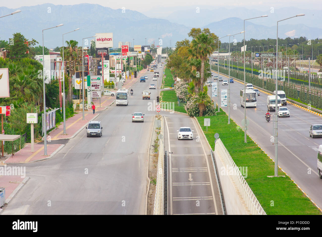 Antalya, Turkey -18 May 2018; road near International Antalya Airport. Antalya Turkey. Stock Photo