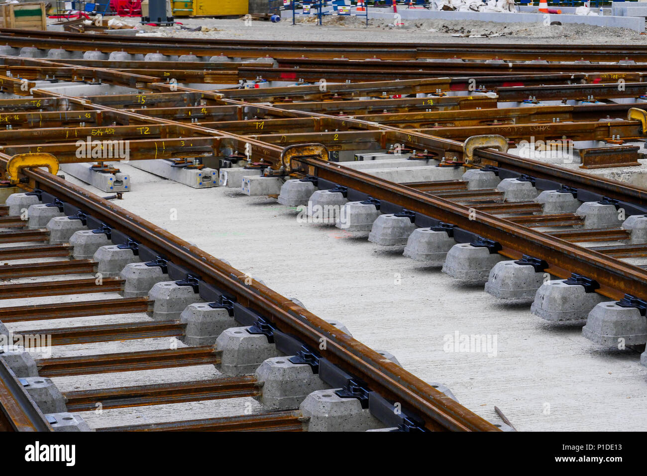 T6 tramway line building site, Bron, France Stock Photo - Alamy