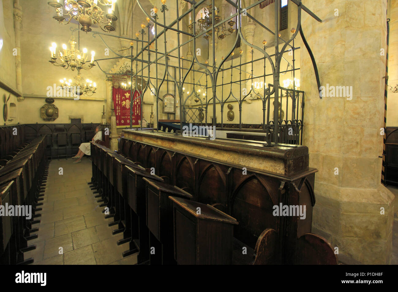 Czech Republic, Prague, Josefov, Old-New Synagogue, interior, Stock Photo