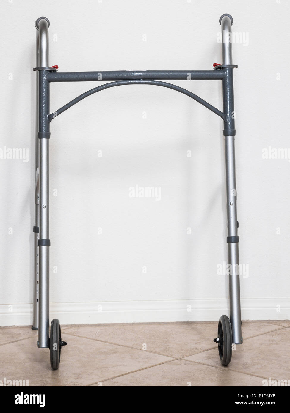front wheeled walker Stock Photo Alamy