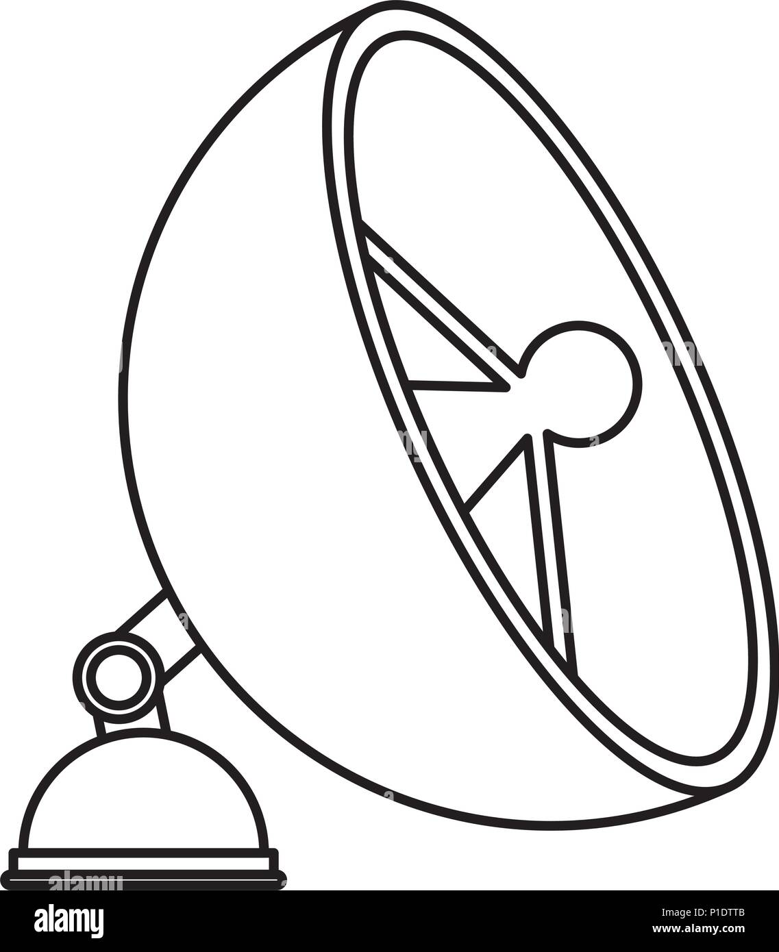 satellite antena isolated icon Stock Vector