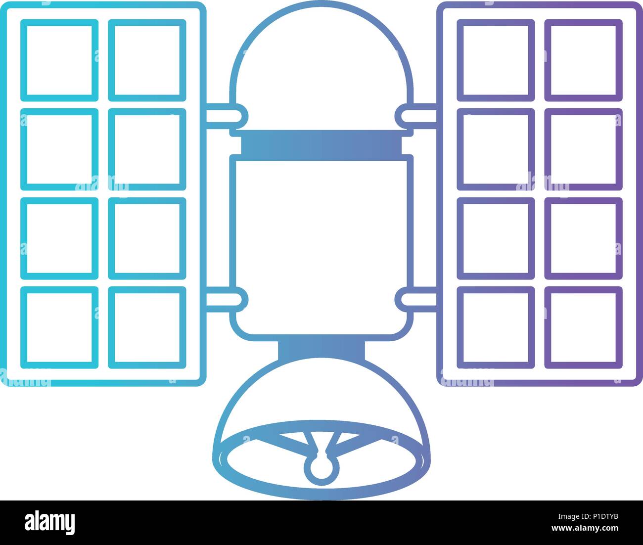 satellite antena isolated icon Stock Vector