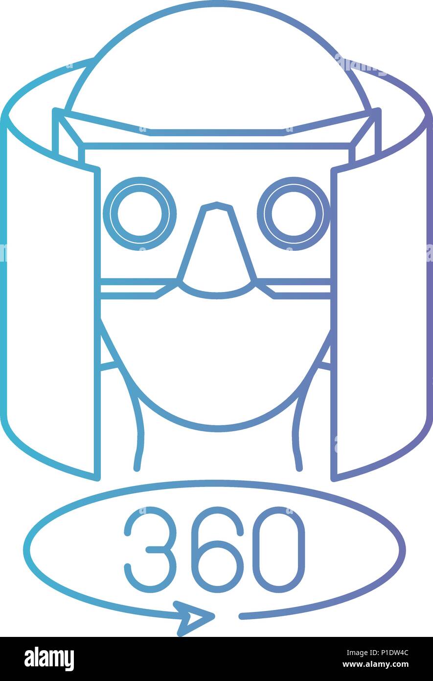 user with reality virtual mask technology Stock Vector Image & Art - Alamy