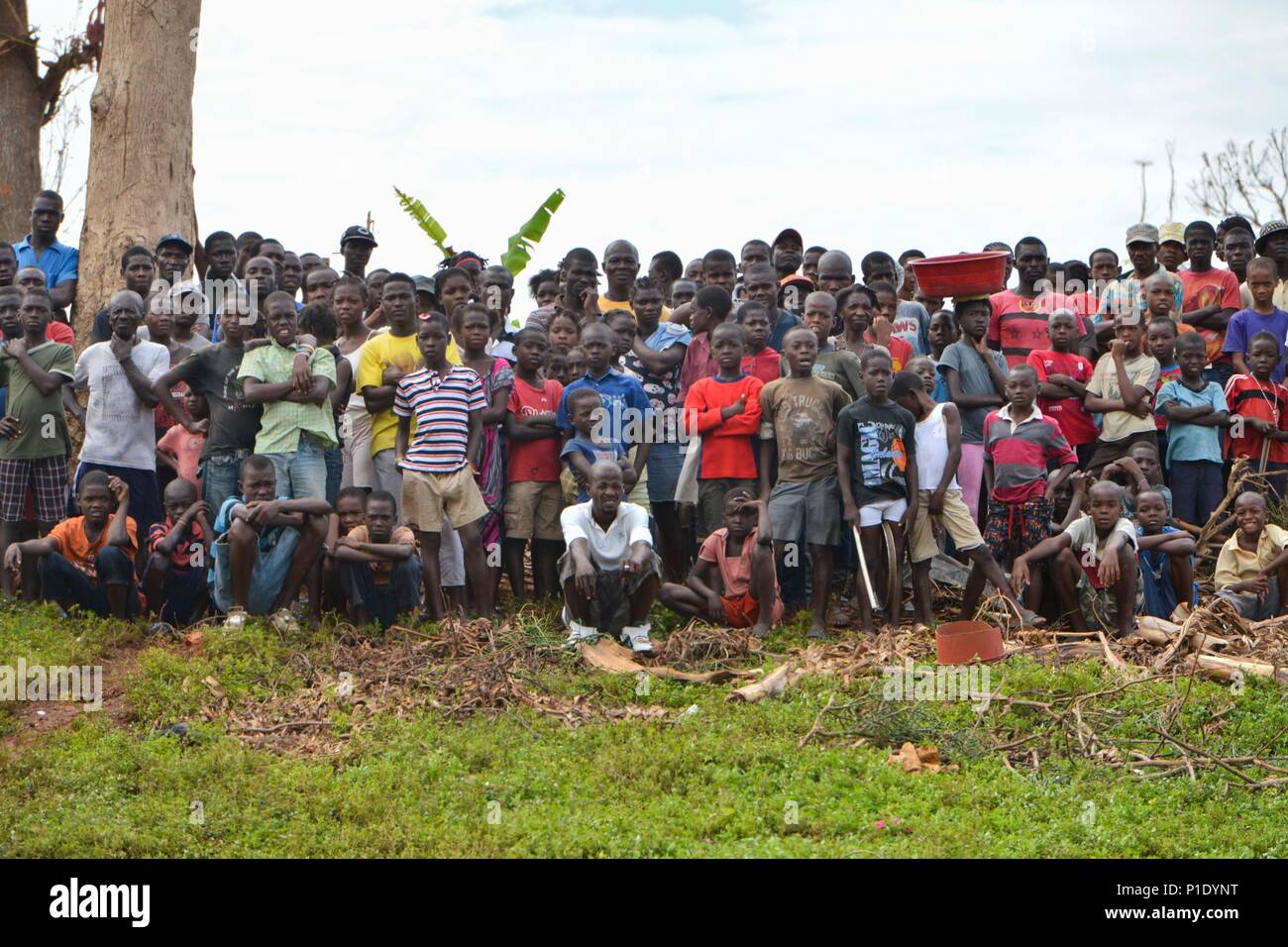 Ansed’Hainault, HAITI (Oct. 18, 2016) Locals of Ansed’Hainault