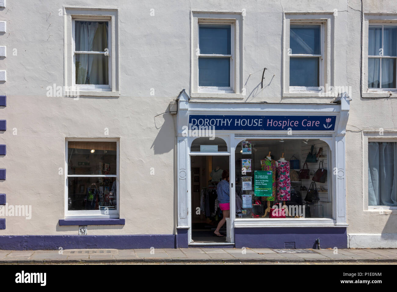 The Dorothy House Hospice charity shop on the Market Square, Malmesbury, Wiltshire, UK Stock Photo
