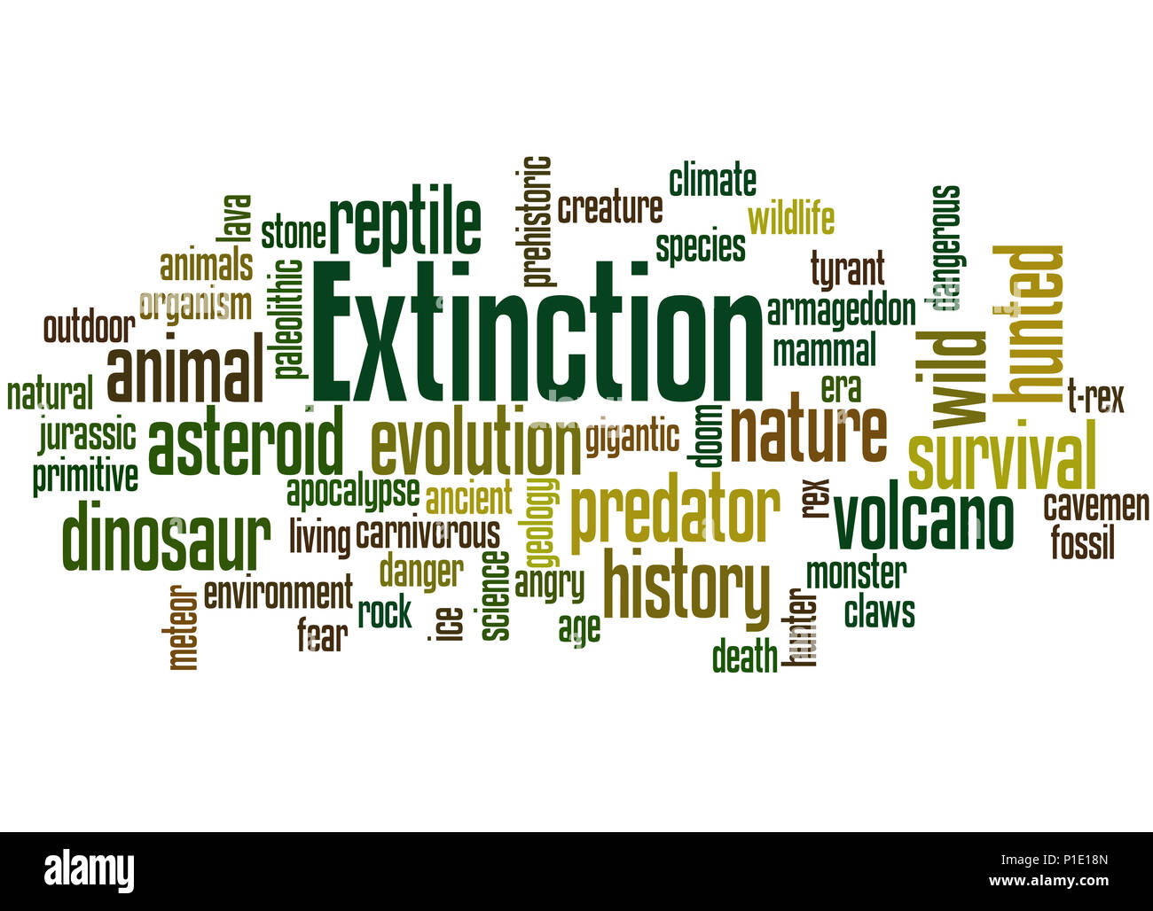 Extinction, word cloud concept on white background Stock Photo Alamy