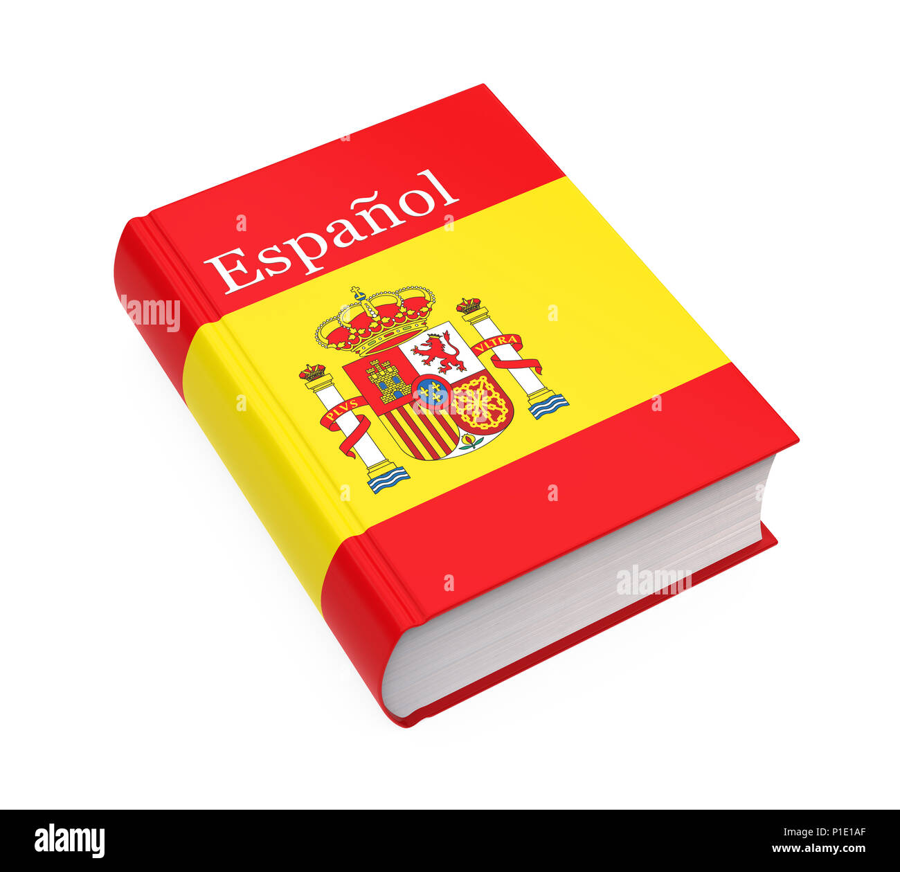 Spanish Dictionary Book Isolated Stock Photo