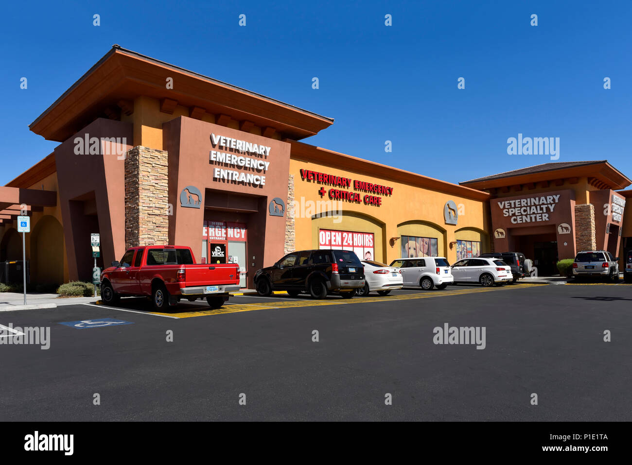 Emergency Veterinary Clinic in Las Vegas, Nevada Stock Photo