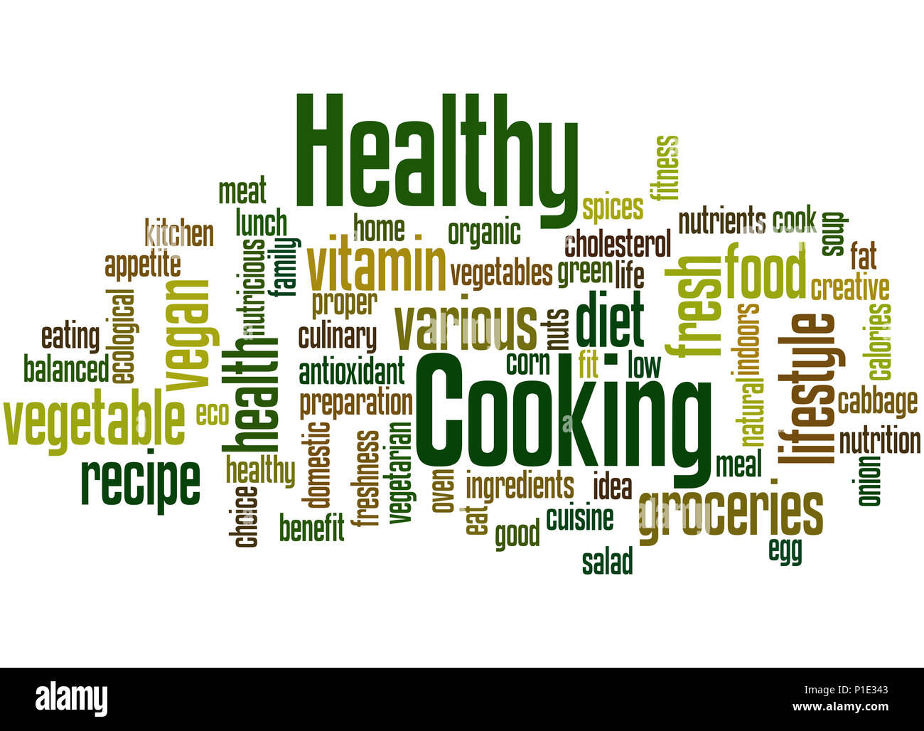 Healthy Cooking, word cloud concept on white background Stock Photo - Alamy