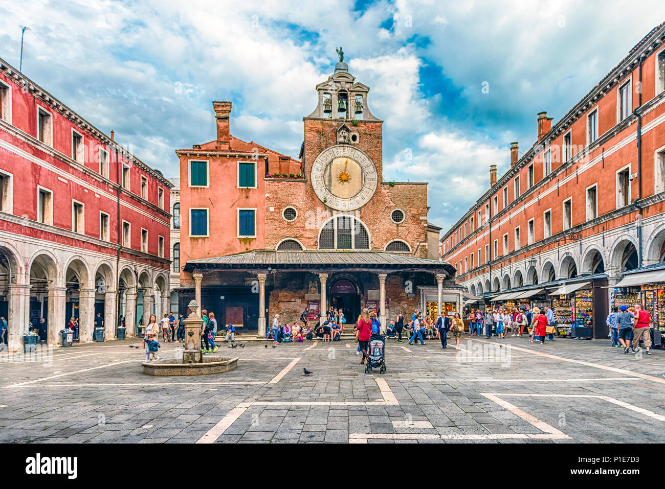 Campanile of San Giovanni Elemosinario (1531) church San Polo district  Venice the Veneto Italy Europe Stock Photo - Alamy