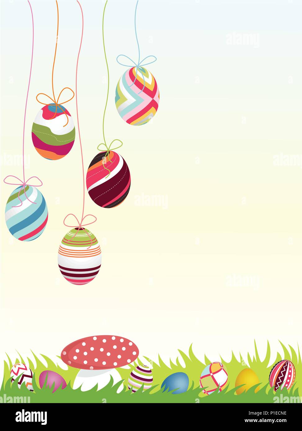 Happy easter background, eggs Stock Vector