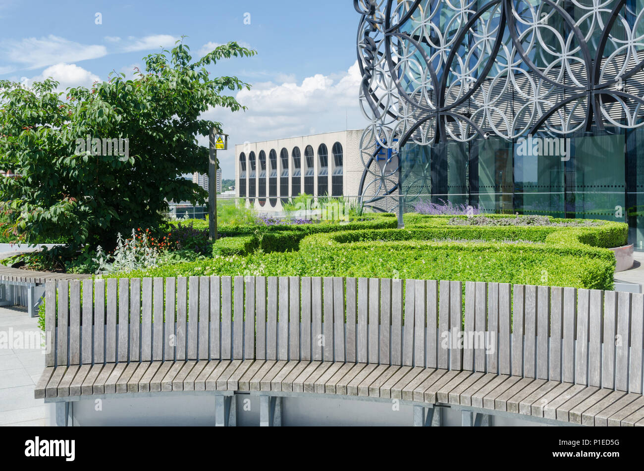 The Library of Birmingham roof garden and terrace Stock Photo Alamy