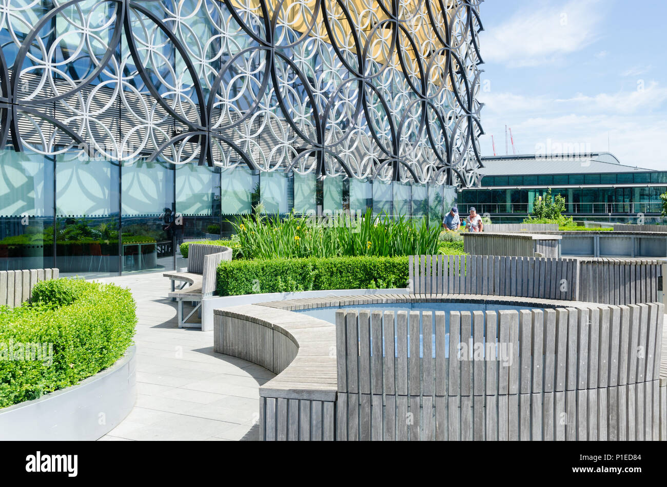 The Library of Birmingham roof garden and terrace Stock Photo
