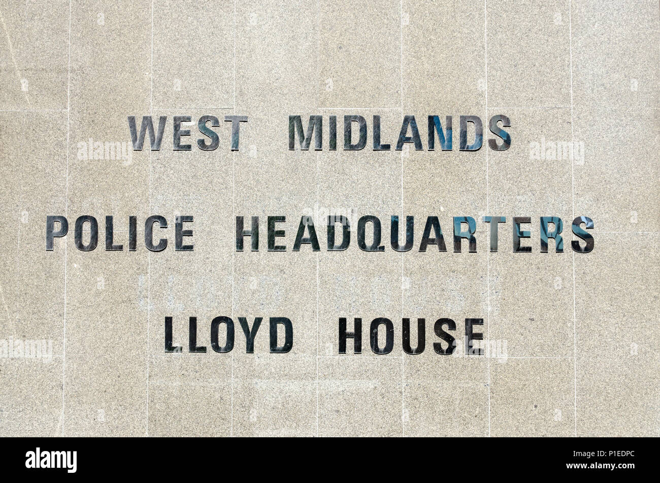 West Midlands Police Headquarters at Lloyd House in Birmingham City