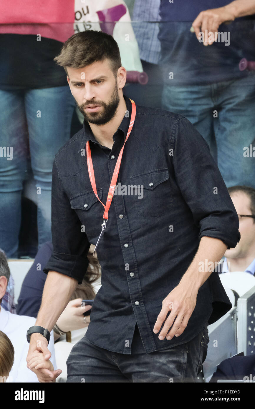 Gerard Pique during day seven of the Mutua Madrid Open tennis tournament at  the Caja Magica on May 11, 2018 in Madrid, Spain. Featuring: Gerard Pique .  Where: Madrid, Spain When: 11