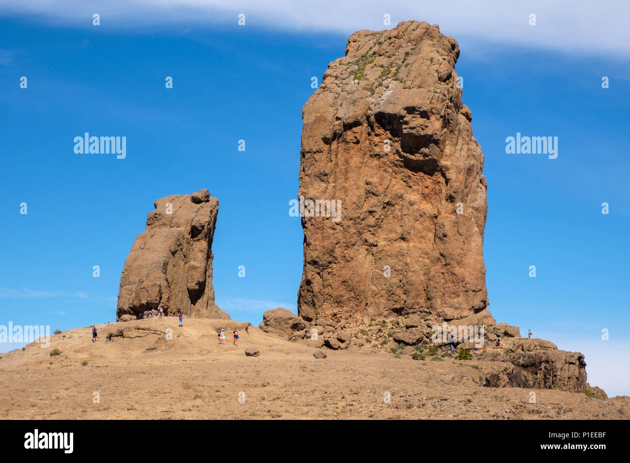 Roque Nublo, the landmark of Gran Canaria, Canary Islands, Spain Stock Photo