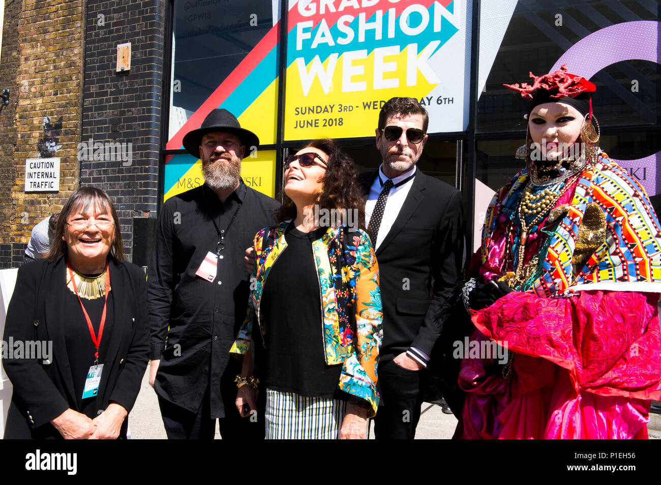 Diane von Furstenberg outside Graduate Fashion Week June 2018,London Stock Photo