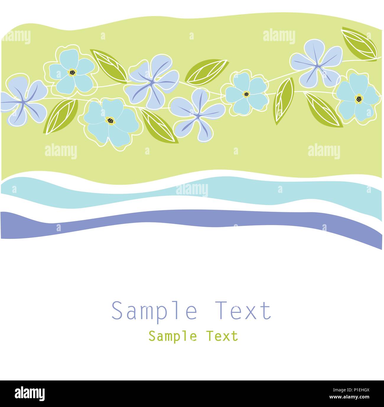 Floral greeting card Stock Vector Image & Art - Alamy