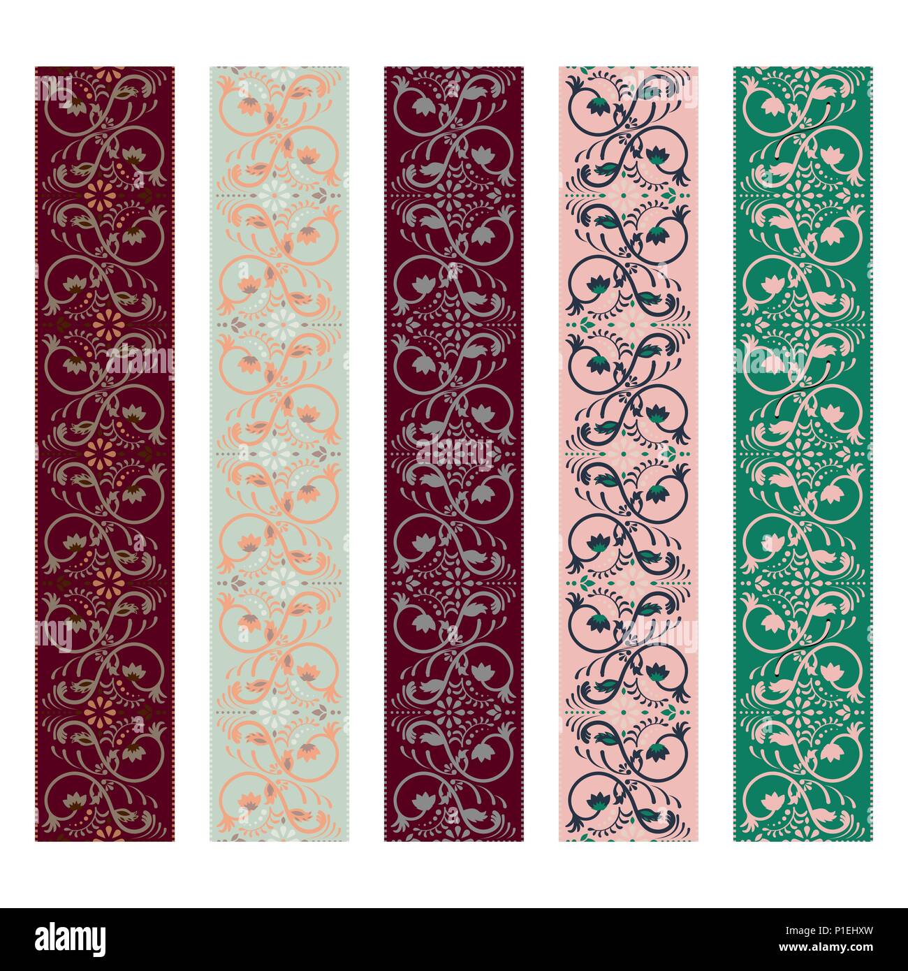 Webbing pattern design tapes. Stock Vector