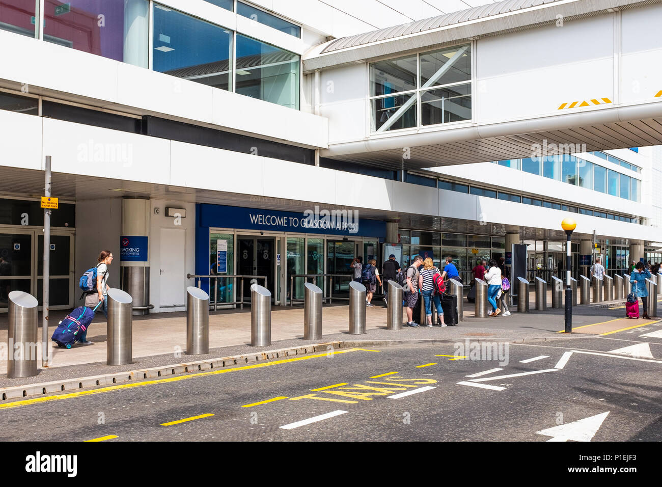 main entrance to Glasgow International airport, Glasgow, Scotland Stock
