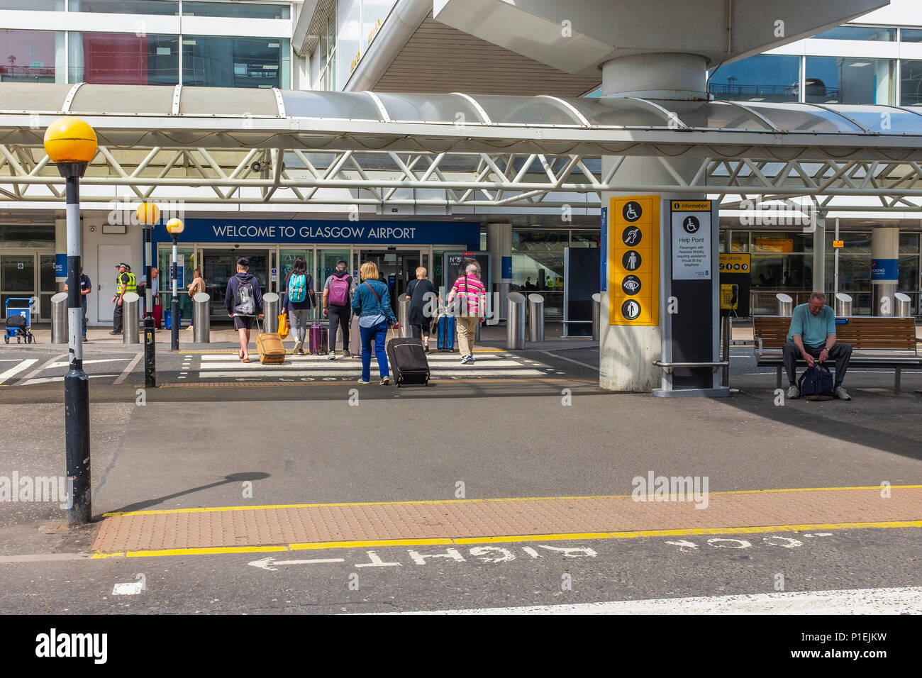 Front entrance to Glasgow airport, Glasgow, Scotland, UK Stock Photo