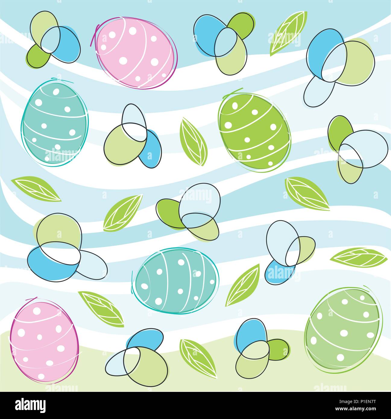 Floral background, easter Stock Vector