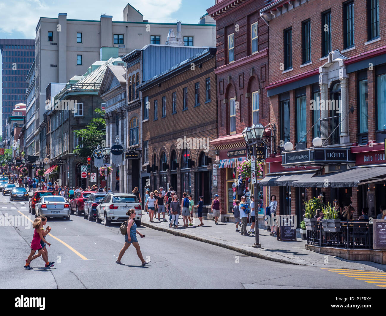 Rue Saint-Jean, Vieux Quebec, Old Town, Quebec City, Canada Stock Photo -  Alamy