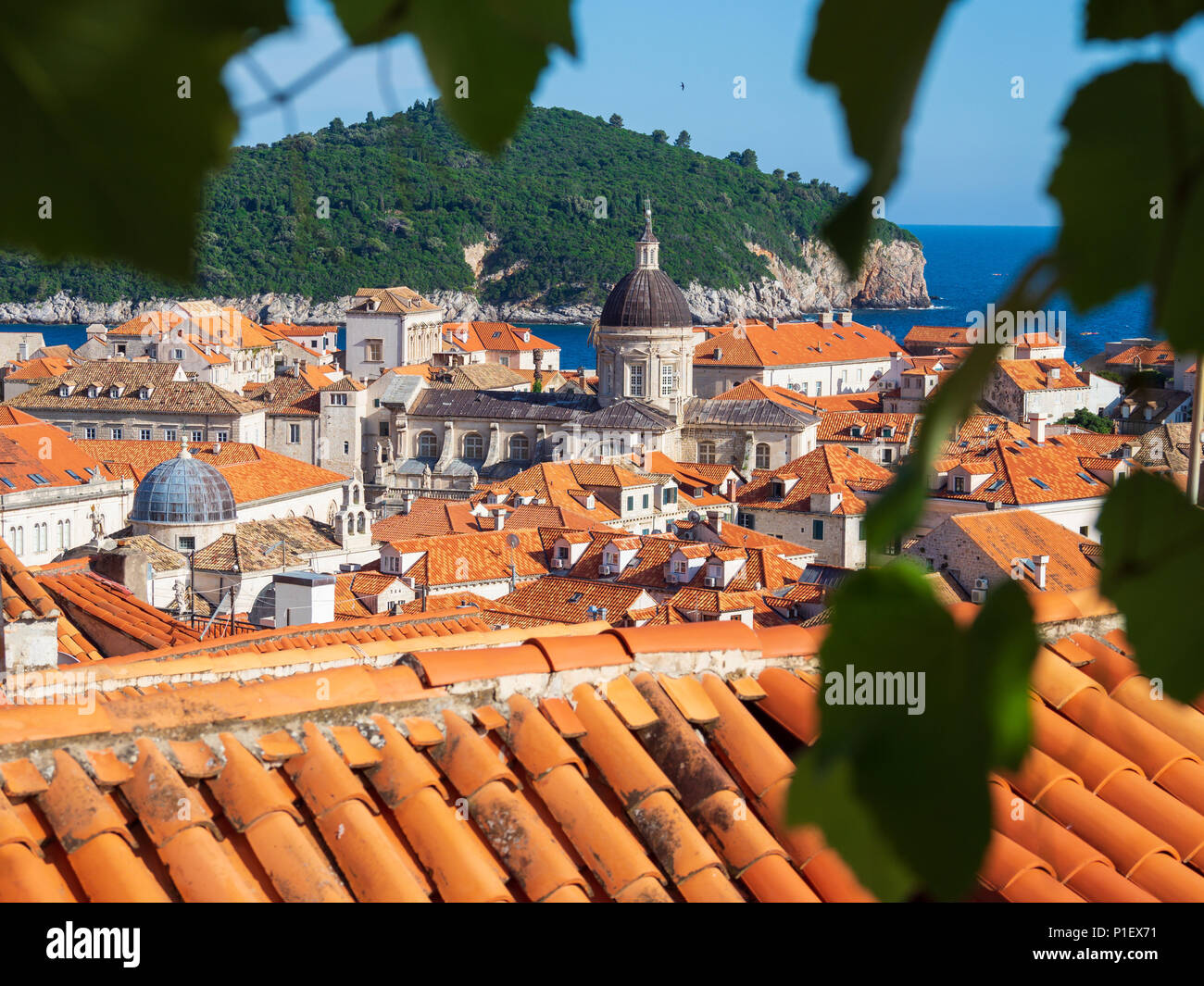 View of Dubrovnik taken Stock Photo
