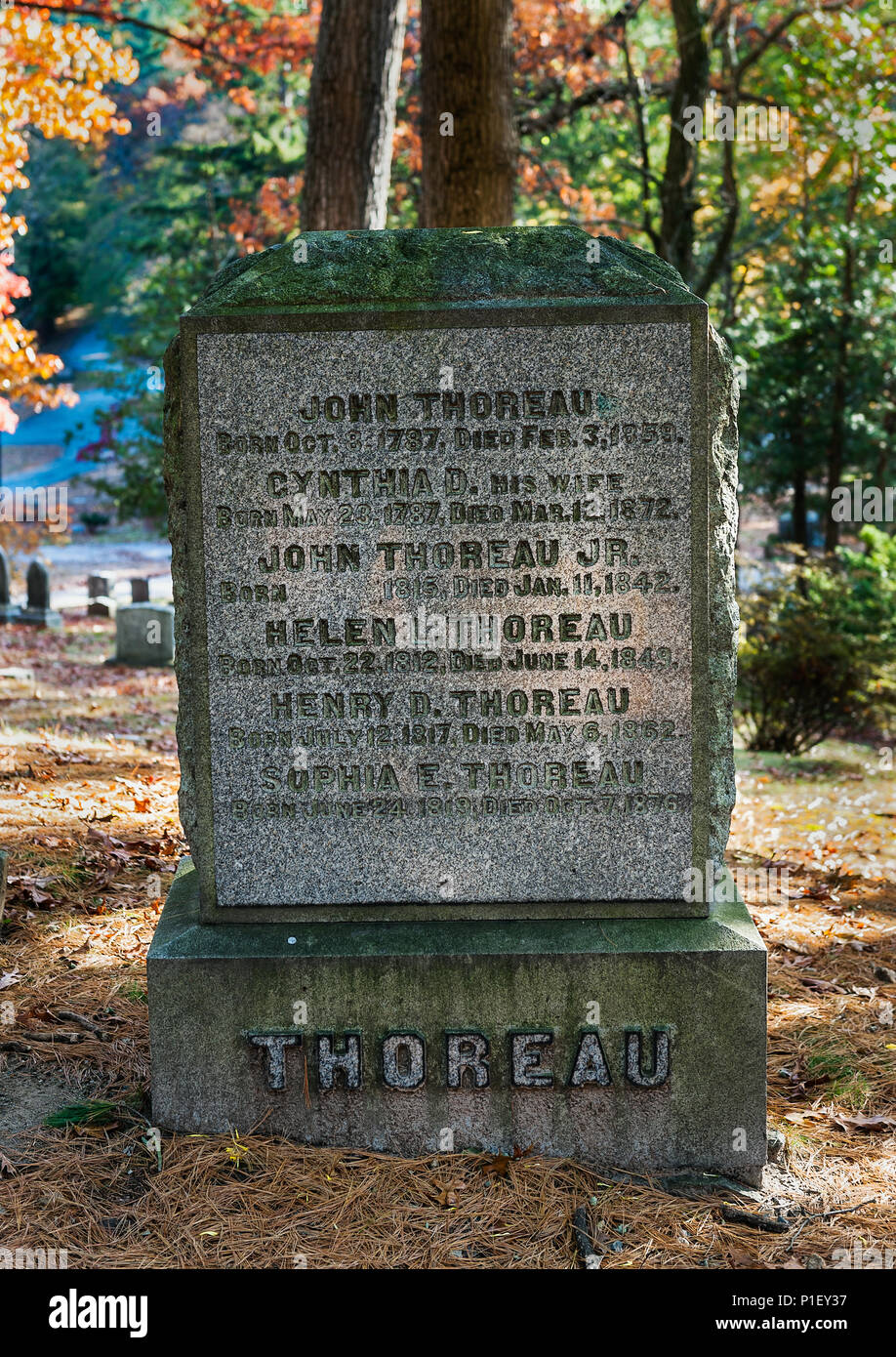 Grave site of Henry David Thoreau, Sleepy Hollow Cemetery, Concord