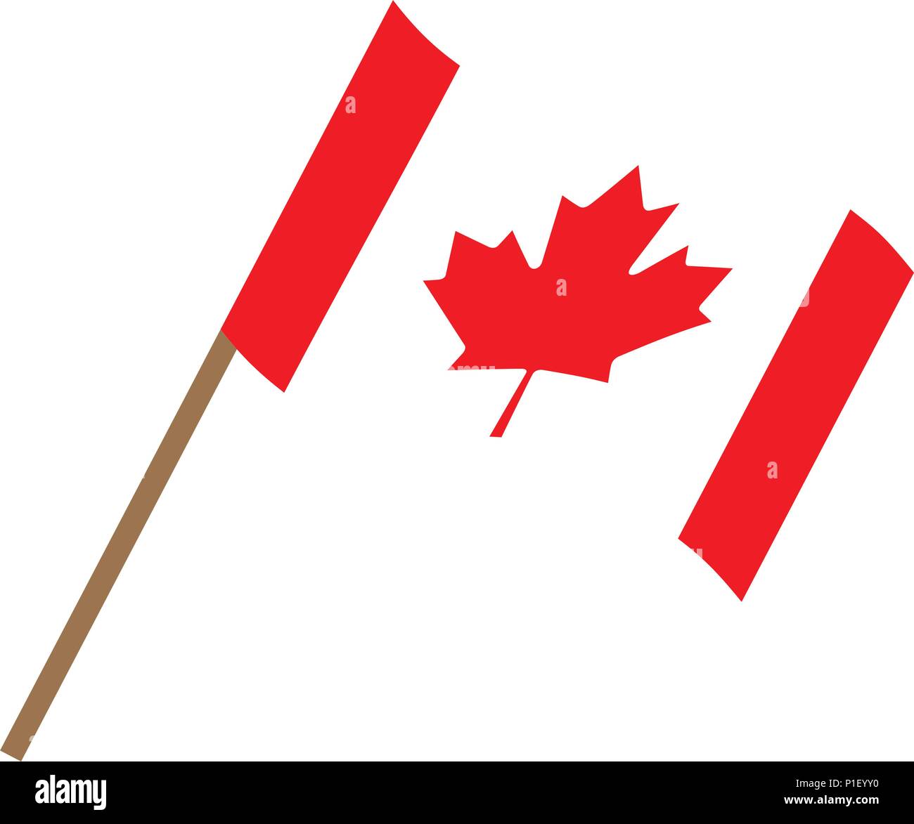 Isolated flag of Canada Stock Vector