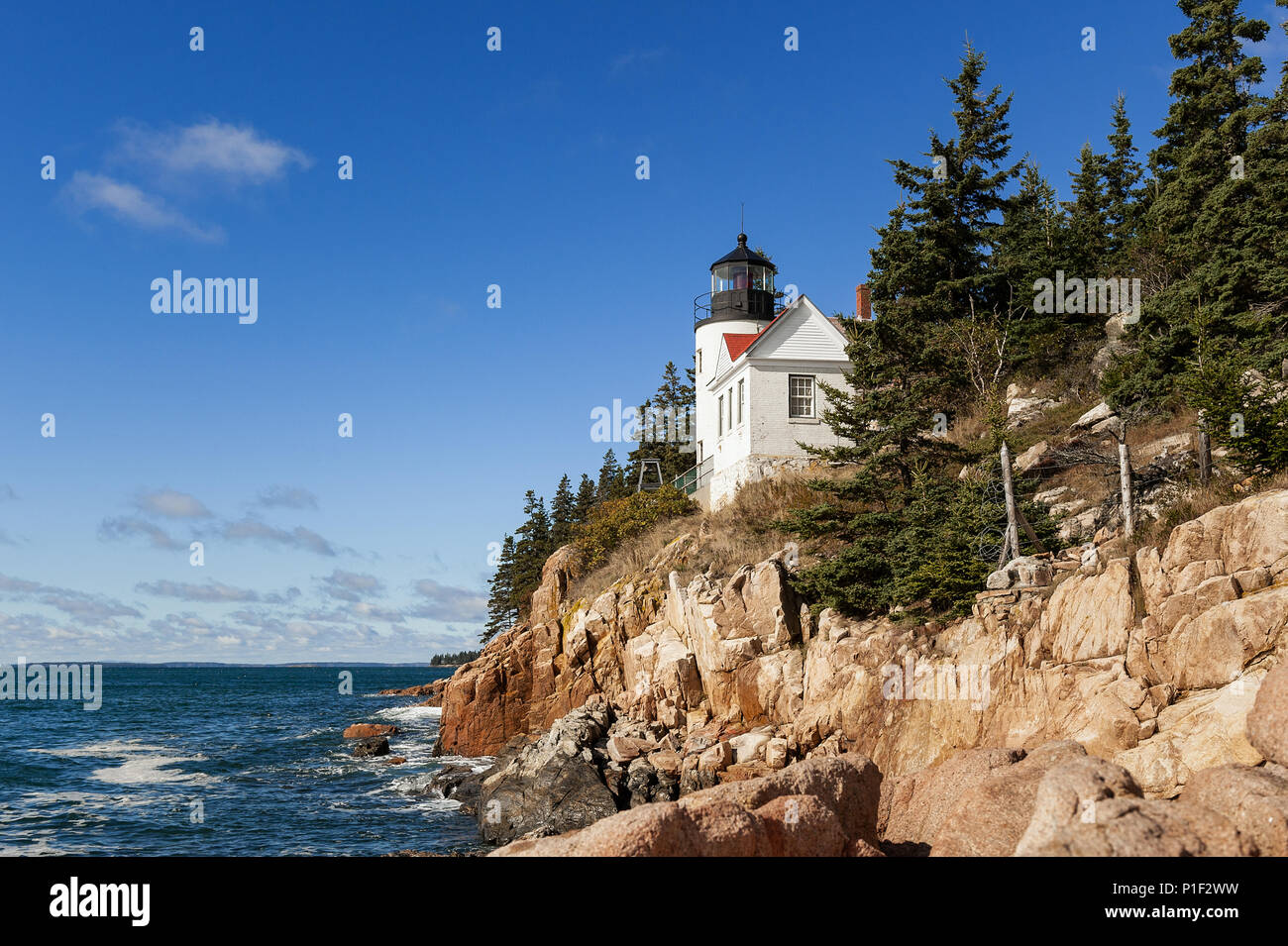 Bass Harbor Lighthouse, Acadia National Park, Maine, USA Stock Photo ...