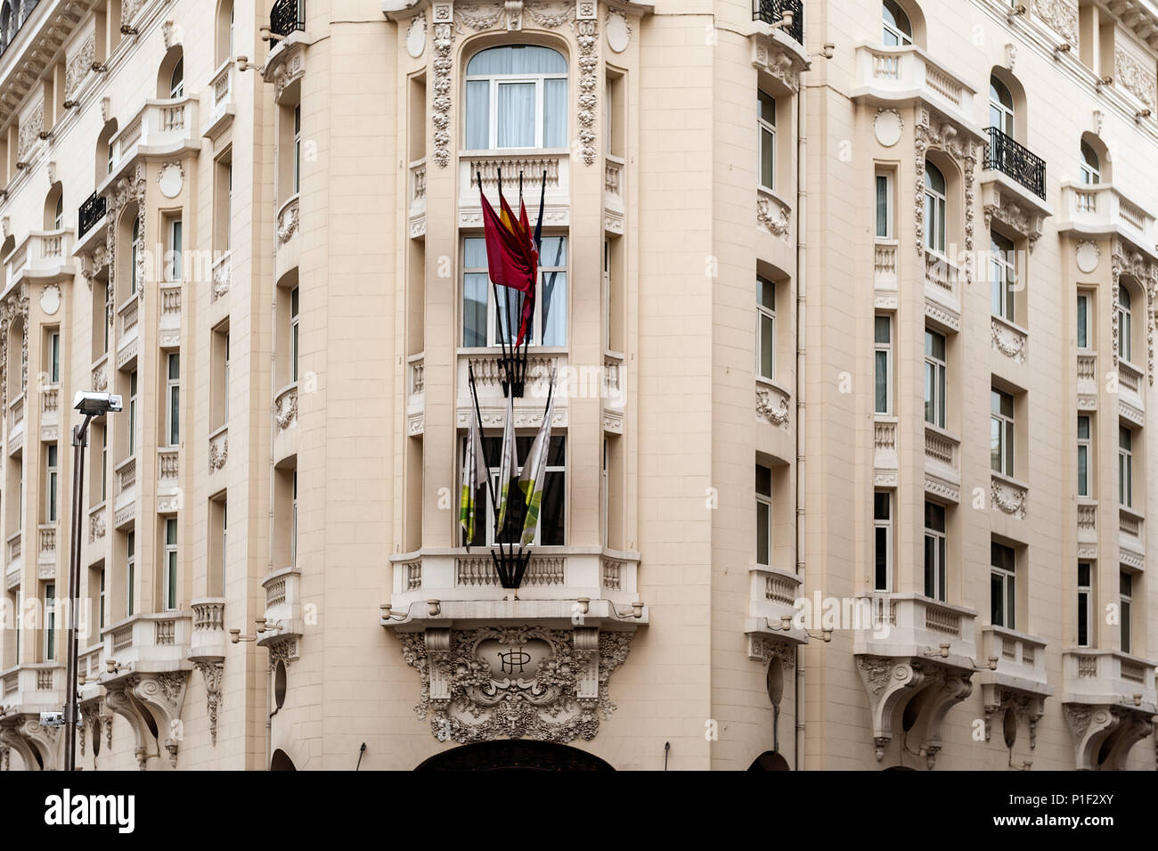 Westin Palace Hotel exterior detail, Madrid, Spain. Stock Photo