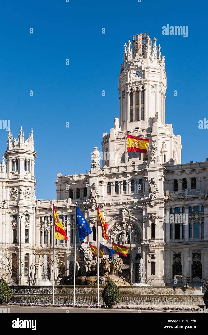 Plaza de la Cibeles, Madrid, Spain. Stock Photo