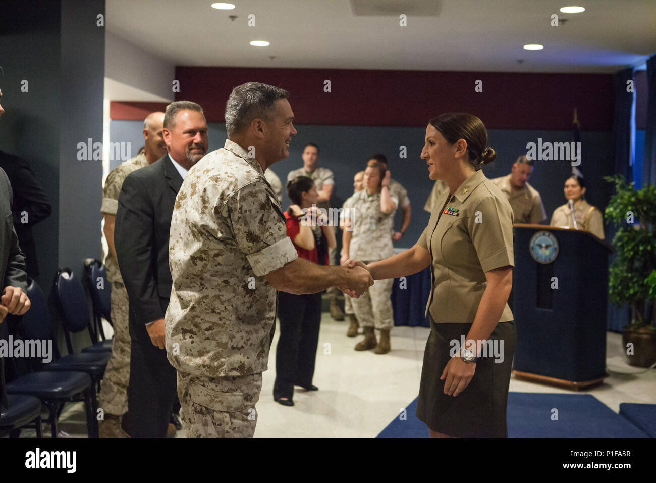 U.S. Marine Corps Maj. Rebecca Gansca, special assistant, Counsel for