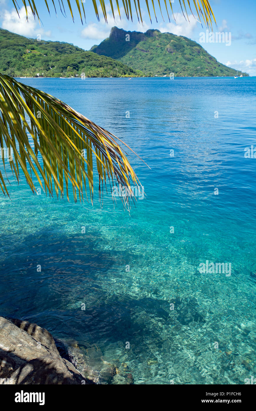 PAUL GAUGUIN CRUISE at Huahine Island Stock Photo