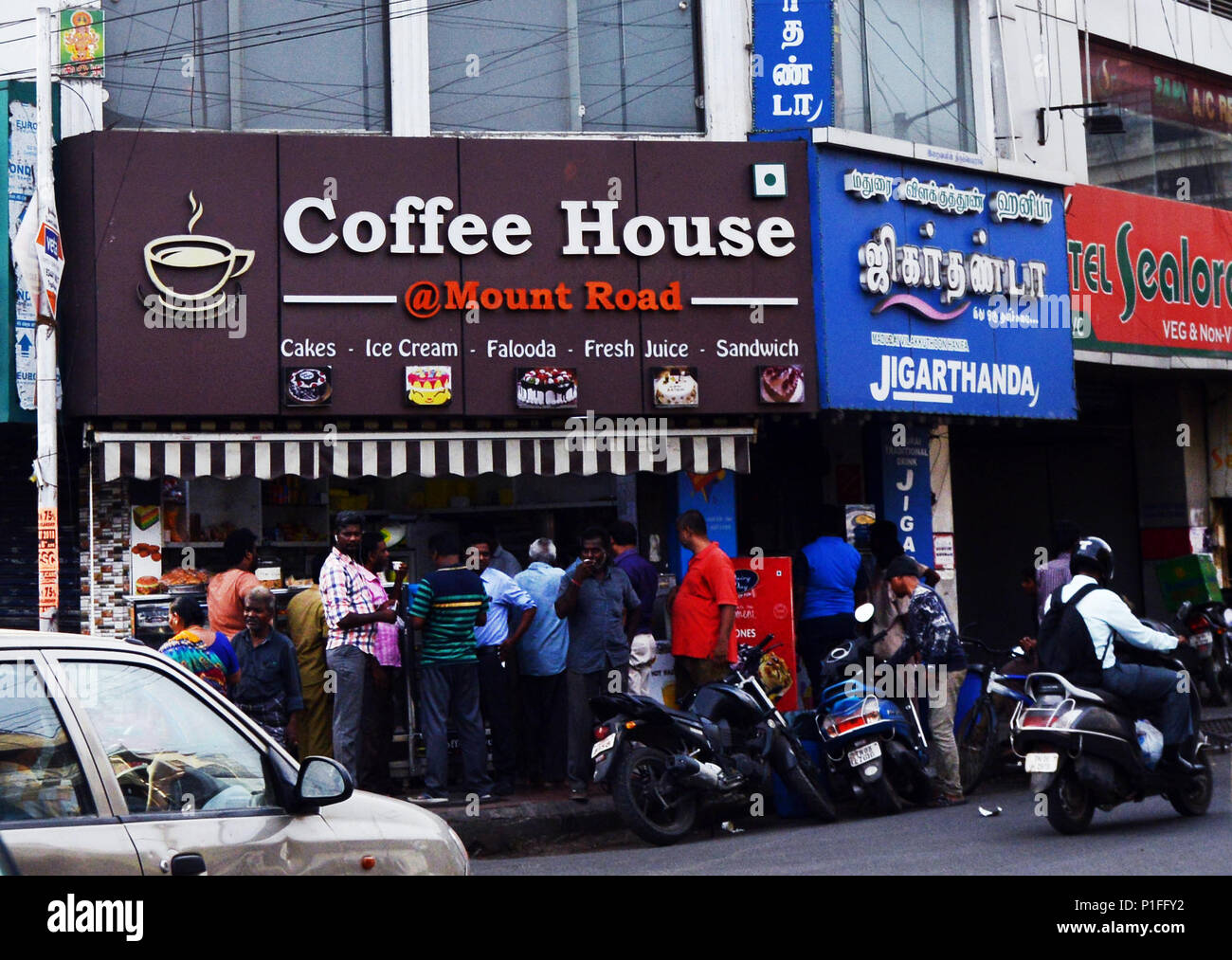 Coffee house at Mount Road in Chennai Stock Photo Alamy