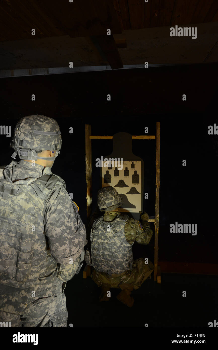 U.S. Army Sgt. Alexi Hernandez, range safety Officer , circles and