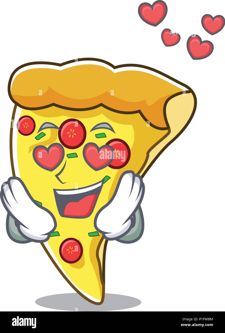 In love pizza slice mascot cartoon Stock Vector Image & Art Alamy