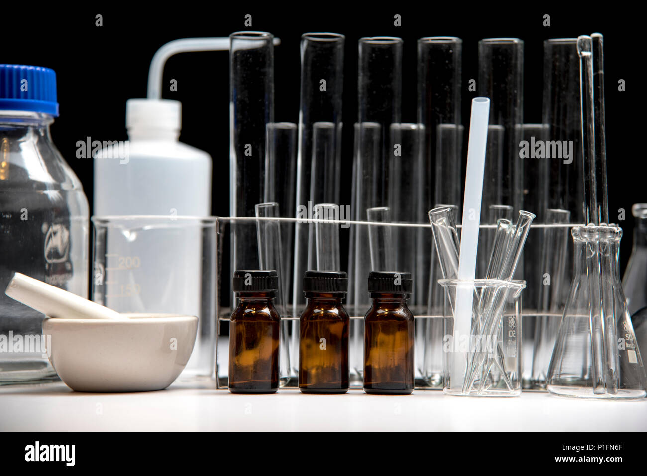 Glass Equipment for Scientific Experiments Stock Photo Alamy