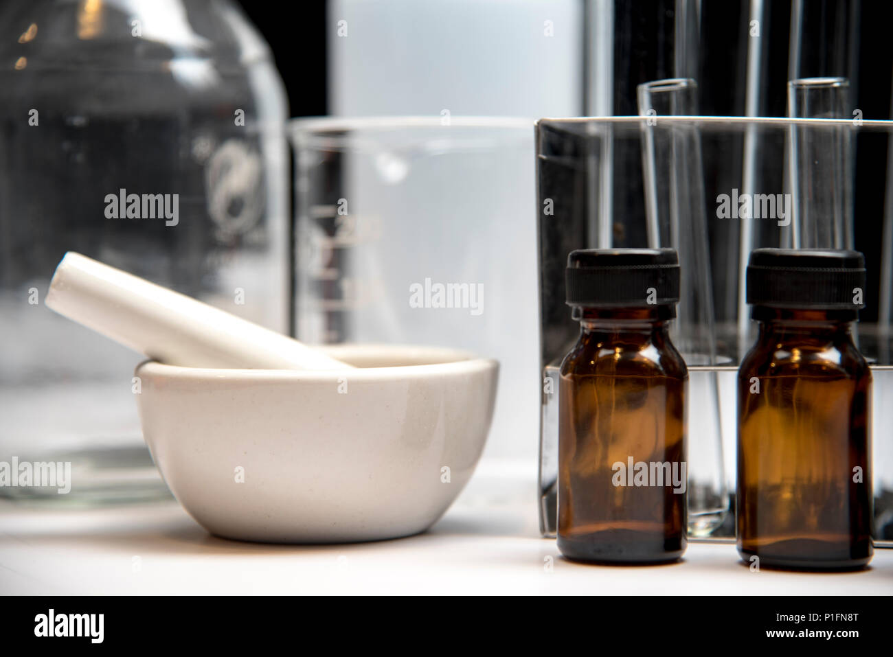 Glass Equipment for Scientific Experiments Stock Photo Alamy