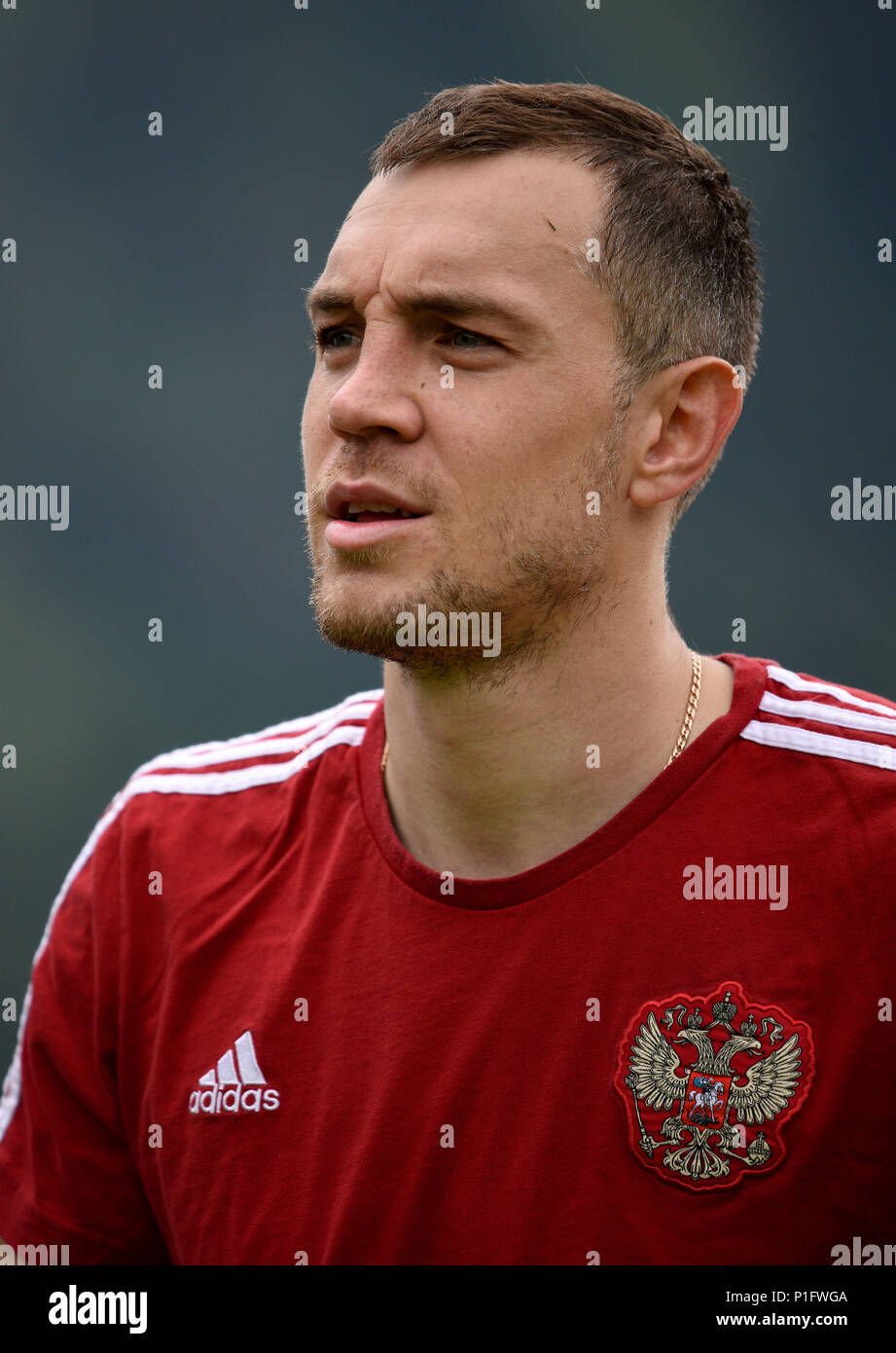 Neustift, Tirol, Austria May 28, 2018. Russian football player Artem
